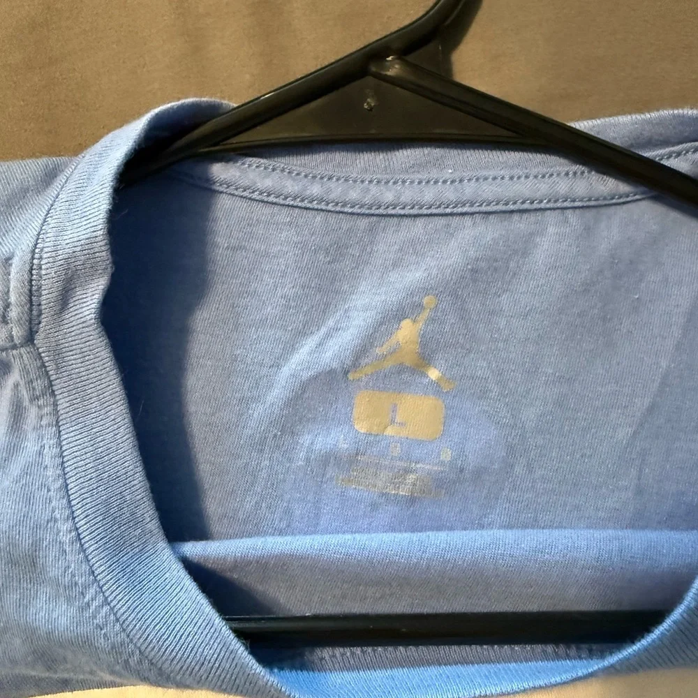 Ceiling Roof Goat Jordan Light Blue Tee UNC Tar Heels Large